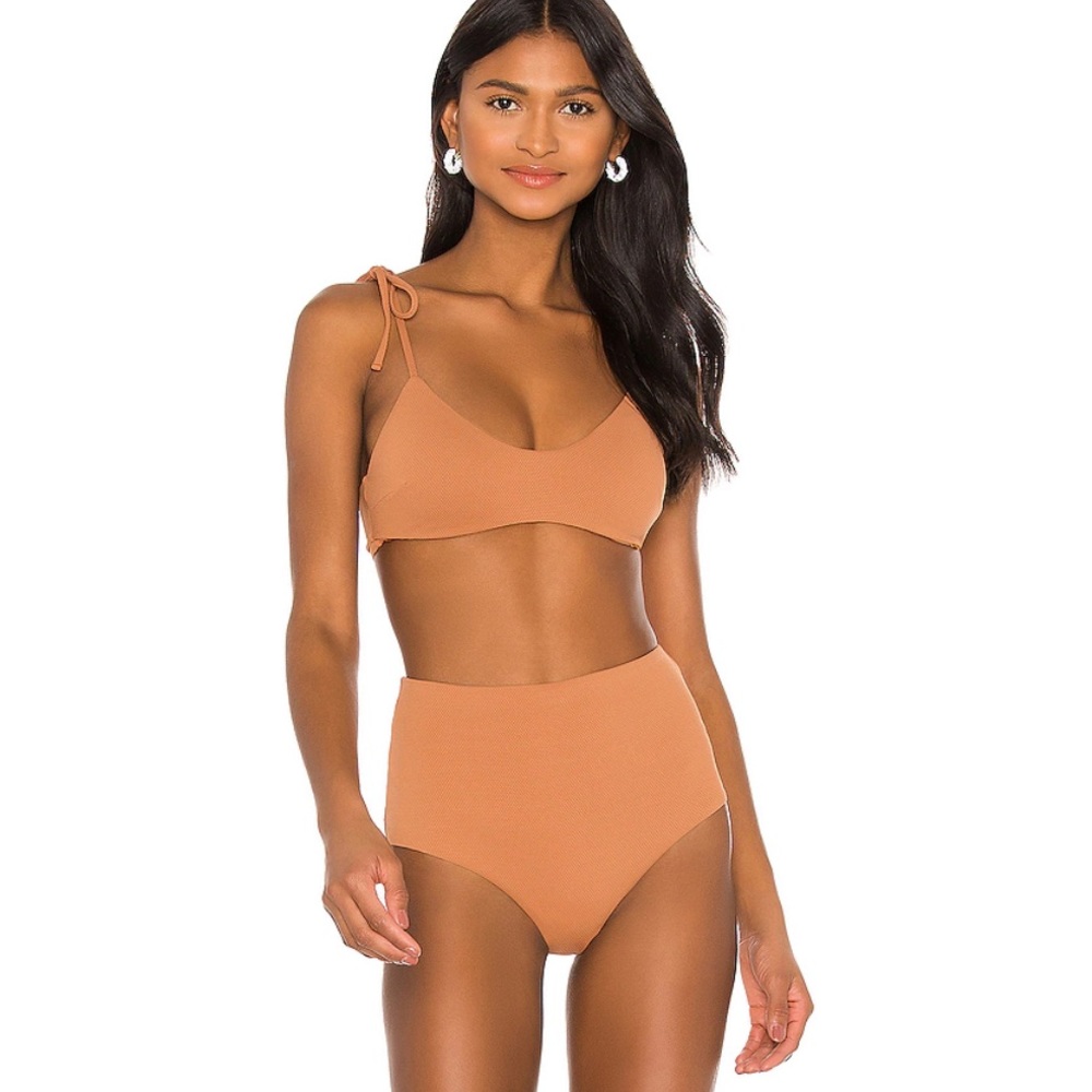 Eberjey Pique Dylan top & Isla bottom in Pecan